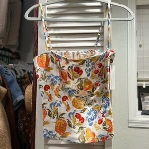 ✨ NWT ✨ REFORMATION Overland Linen Top, fruit cocktail. Size 6